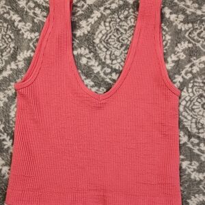 Together Pink Ribbed Tank Top